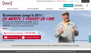 Page d'accueil d'Intact Assurance pour les Québécois